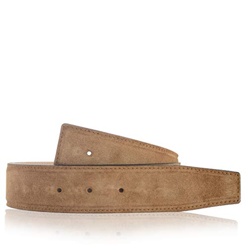 Exklusiver Premium Wildledergürtel in Hellbraun in der Breite 32 mm 90 cm von Erdi Ünver