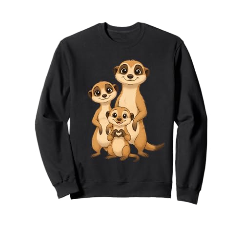 Erdmännchen mit Familie | Süßes Erdmännchen mit Mama + Papa Sweatshirt Erdmännchen mit Familie | Süßes Erdmännchen mit Mama + Papa Sweatshirt von Erdmännchen Designer Designs