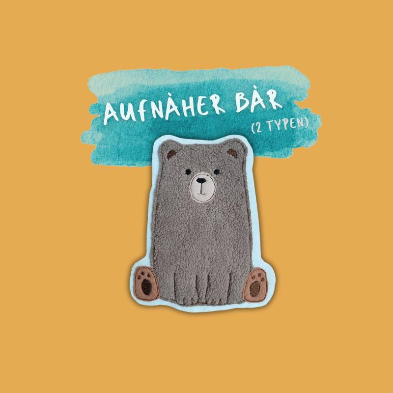 Aufnäher Bär Braun/Weiß, Patch Applikation Teddybär, Groß Für Jungen Mädchen, Tieraufnäher Bärchen Kinder Baby Aufnäher Bär Braun/Weiß, Patch Applikation Teddybär, Groß Für Jungen Mädchen, Tieraufnäher Bärchen Kinder Baby von Erdzwerg