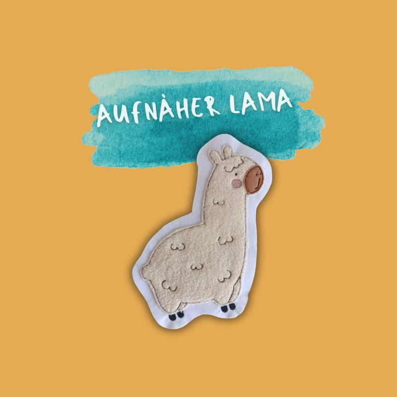 Aufnäher Lama Plüsch, Tieraufnäher Cremefarben, Patch Für Jungen/Mädchen, Schultüten Kleidung Applikation Aufnäher Lama Plüsch, Tieraufnäher Cremefarben, Patch Für Jungen/Mädchen, Schultüten Kleidung Applikation von Erdzwerg