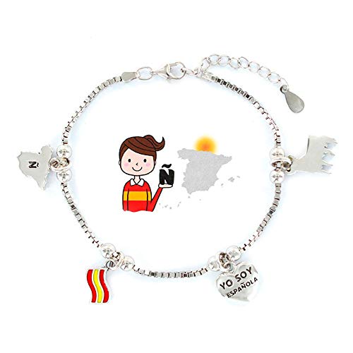 Eres lo mas mujer Armbänder Städte, Autonome Gemeinschaften und Länder, Silber, One Size, Silber von Eres lo mas mujer