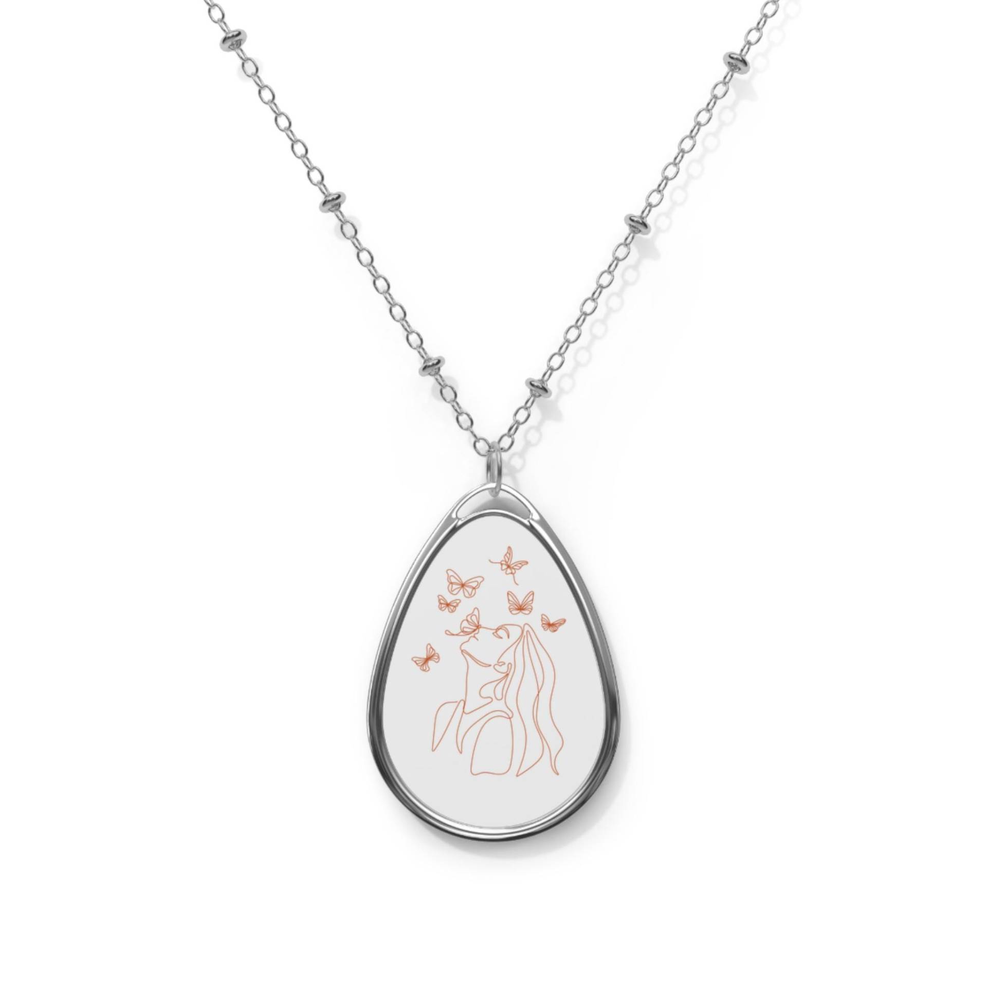 Elegant Oval Necklace With Winged Heart Design - Perfect Gift For Special Occasions, Jewelry Women, Fashion Accessories Elegant Oval Necklace With Winged Heart Design - Perfect Gift For Special Occasions, Jewelry Women, Fashion Accessories von ErfolgWert