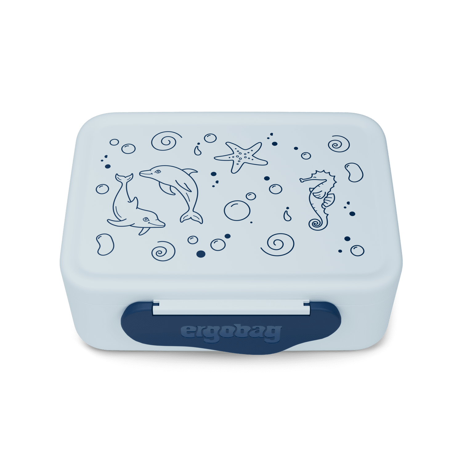 Ergobag - Kunststoff Brotdose Delfin Blau von Ergobag