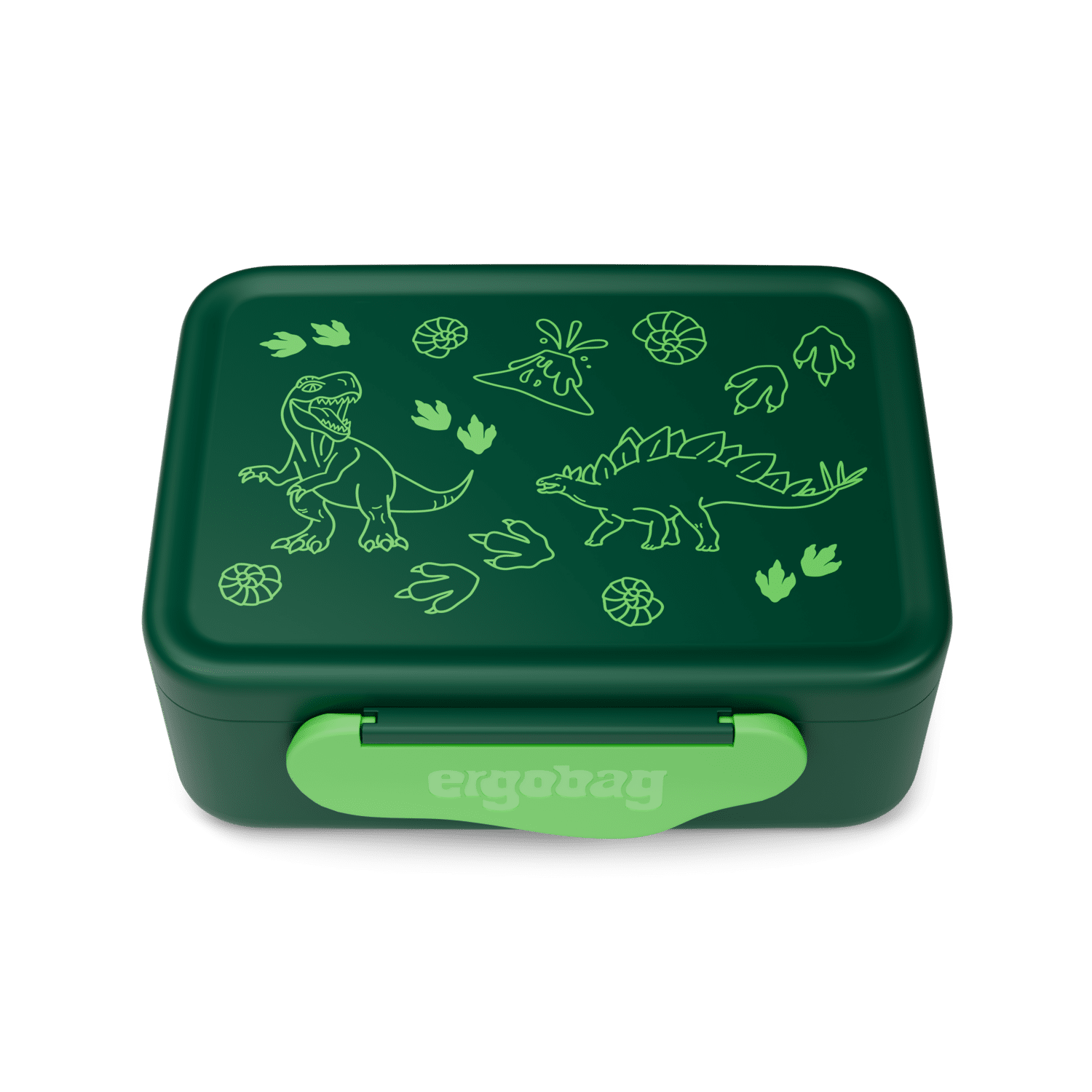 Ergobag - Kunststoff Brotdose Dinosaurier Grün von Ergobag