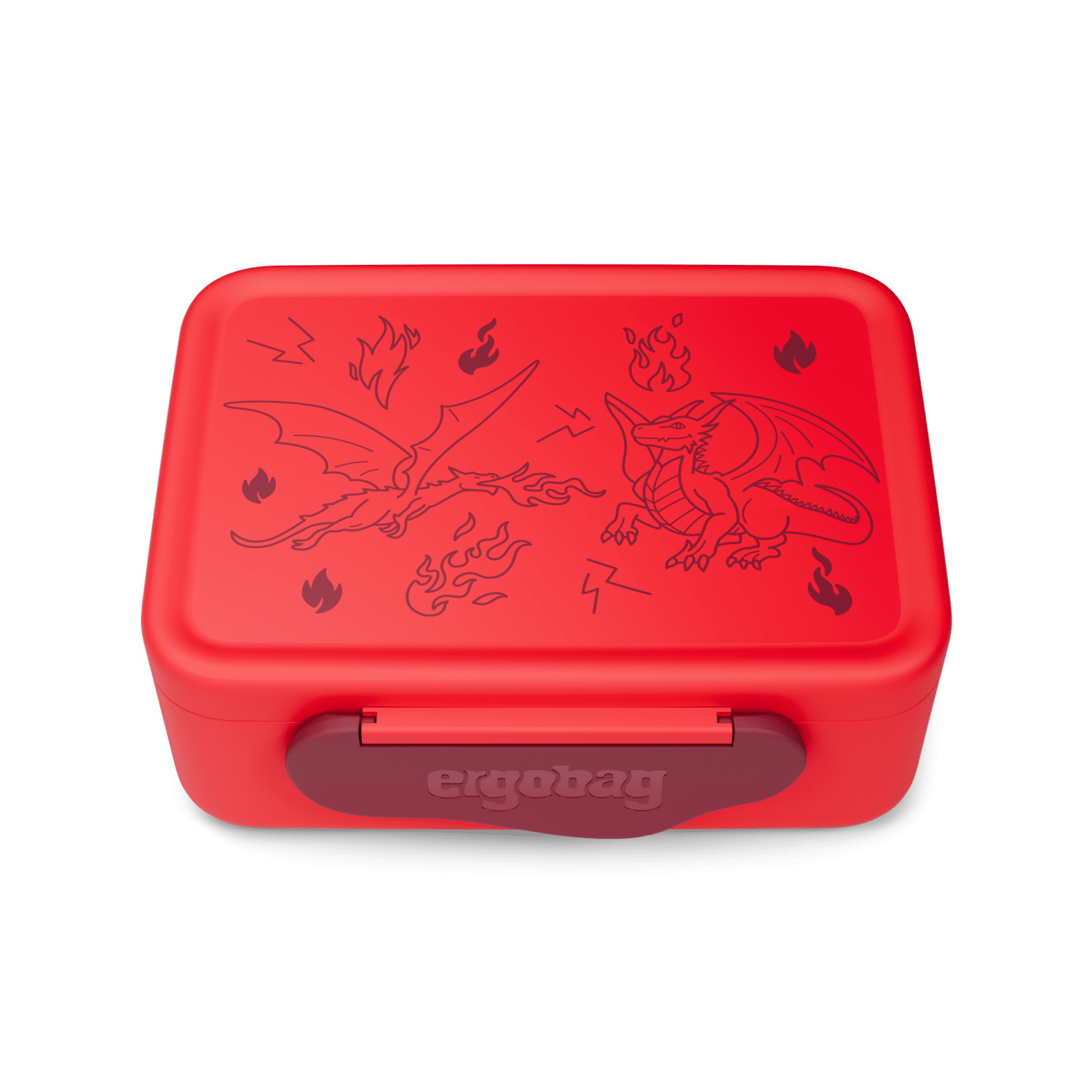 Ergobag - Kunststoff Brotdose Drache Rot von Ergobag
