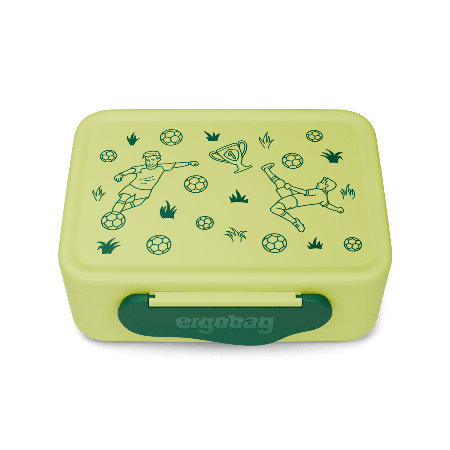 Ergobag - Kunststoff Brotdose Fußball Grün von Ergobag