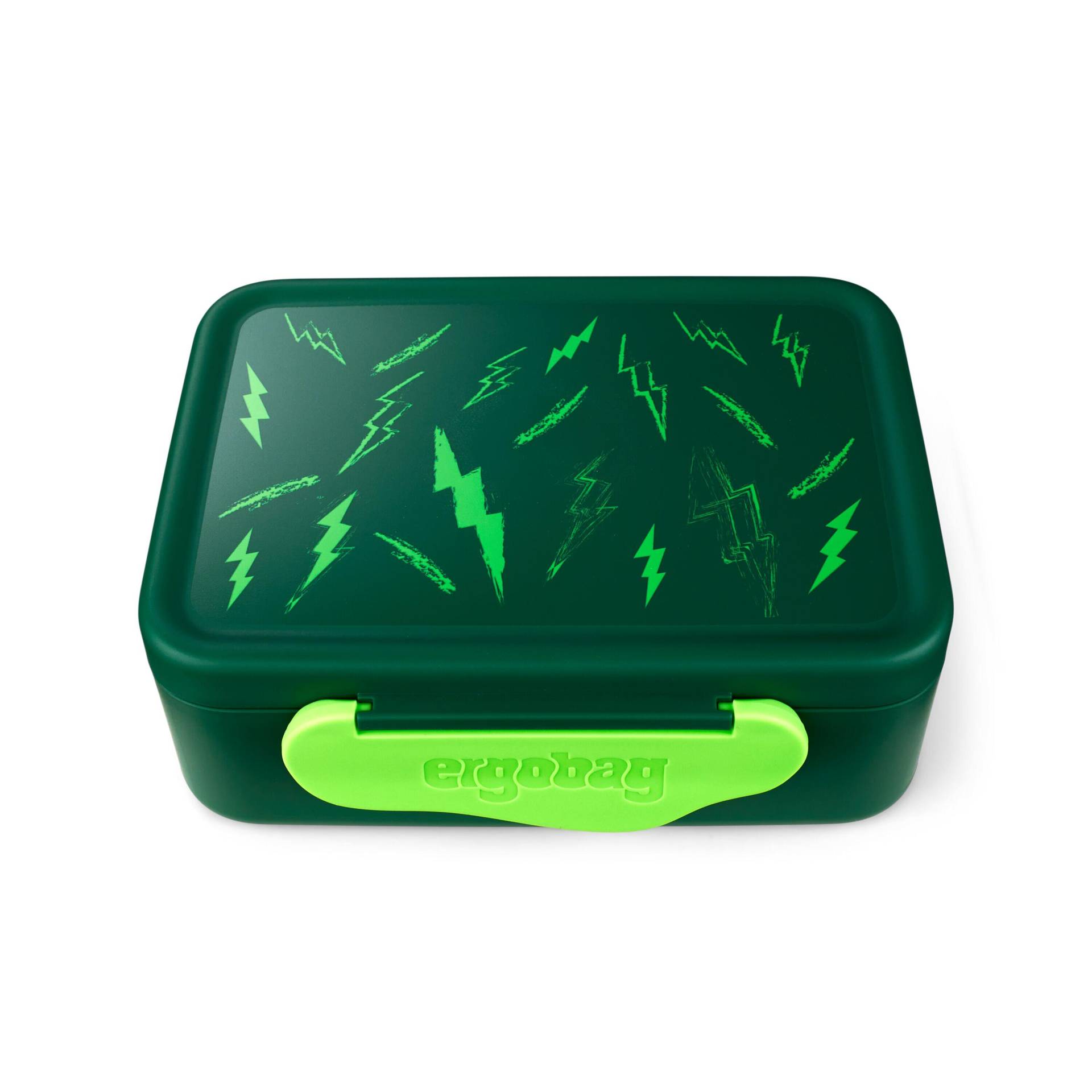 Ergobag - Kunststoff-Brotdosen Blitze dunkelgrün von Ergobag