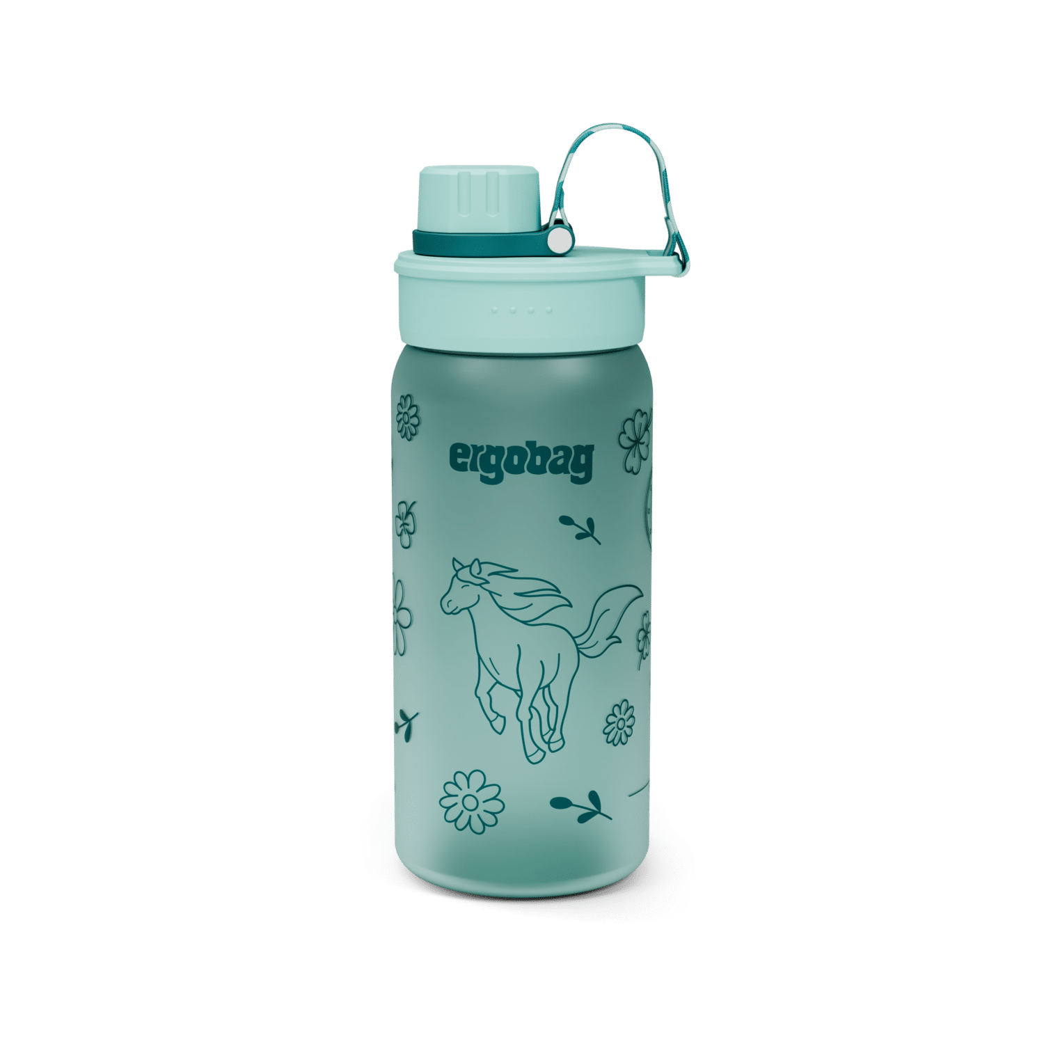 Ergobag - Trinkflasche Pferde Türkis von Ergobag