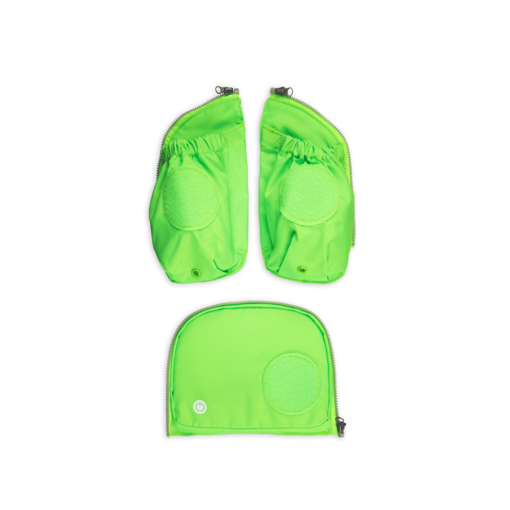 Ergobag - ergobag Fluo LED Seitentaschen-Set Grün Grün von Ergobag
