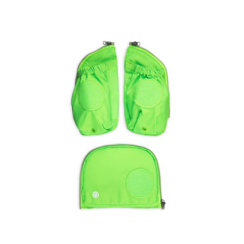 Ergobag - ergobag Fluo LED Seitentaschen-Set Grün Grün von Ergobag