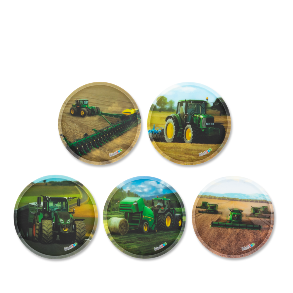 Ergobag - ergobag Klettie-Set (5-tlg.) MATT Landmaschinen Bunt - Gr. - One Size von Ergobag