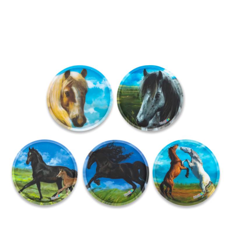 Ergobag - ergobag Klettie-Set (5-tlg.) MATT Pferde Bunt - Gr. - One Size von Ergobag