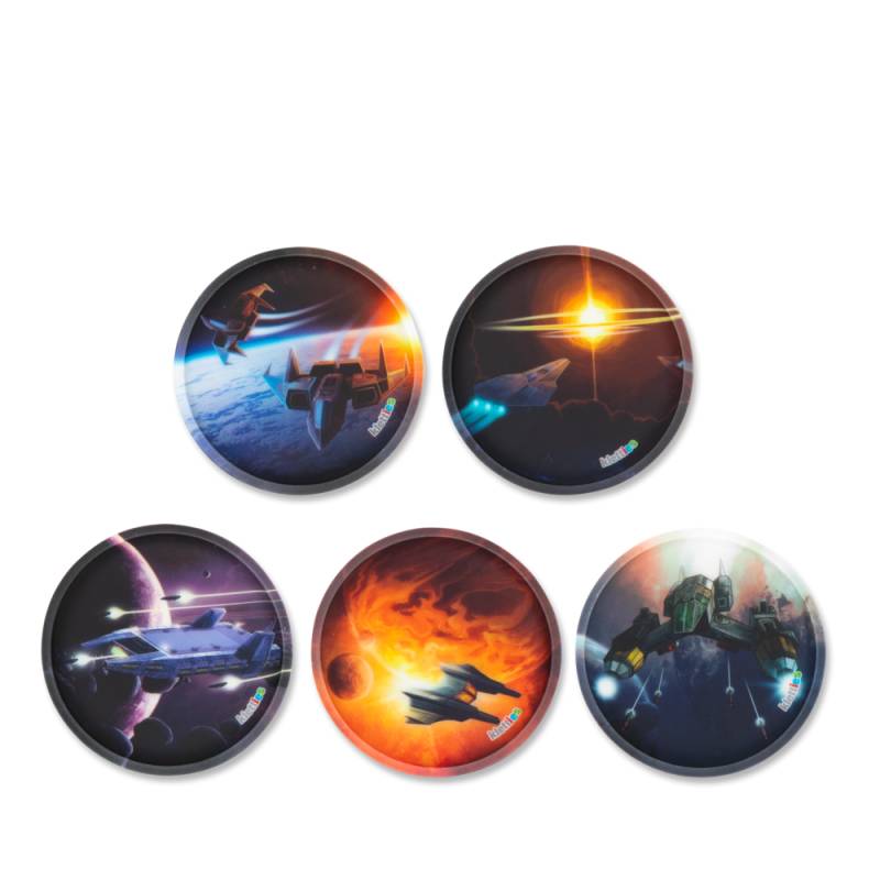 Ergobag - ergobag Klettie-Set (5-tlg.) MATT Weltall Bunt - Gr. - One Size von Ergobag