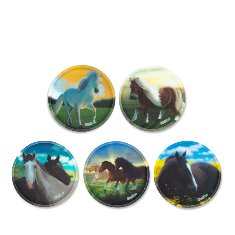 Ergobag - ergobag Klettie-Set (5-tlg.) MATT Wilde Pferde Bunt - Gr. - One Size von Ergobag