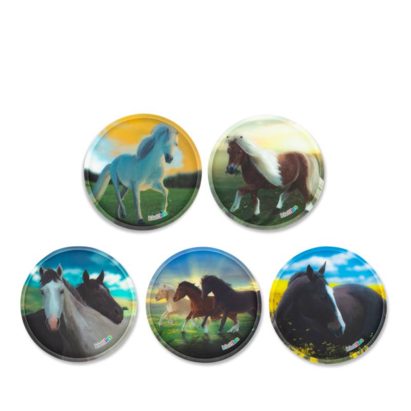 Ergobag - ergobag Klettie-Set (5-tlg.) MATT Wilde Pferde Bunt - Gr. - One Size von Ergobag