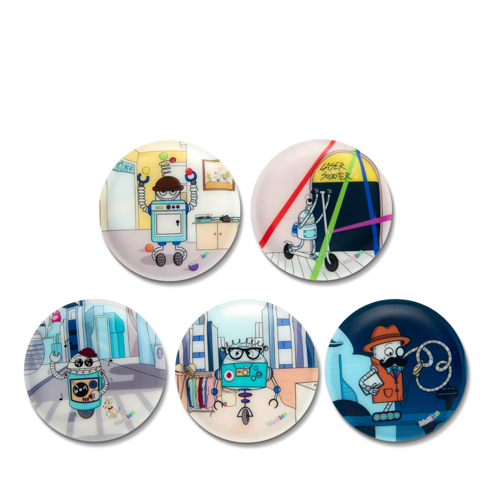 Ergobag - ergobag Klettie Set Roboter Bunt - Gr. - One Size von Ergobag