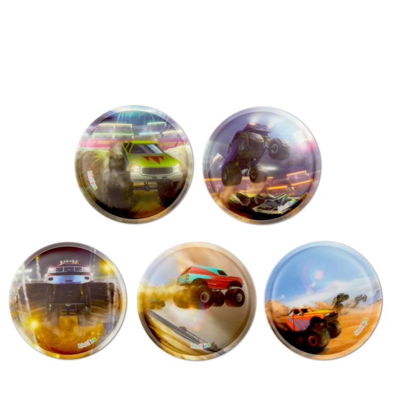 Ergobag - ergobag Kletties-Set Monstertrucks Bunt - Gr. - One Size von Ergobag