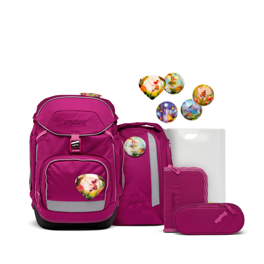 Ergobag - ergobag Schulrucksack-Set Waldzaubär Beere - Gr. - One Size von Ergobag