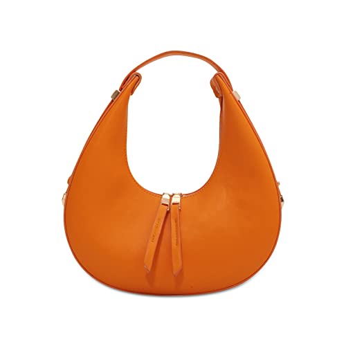 Ergocar 2022 Neu Damen Handtasche, Frau Elegant Halbmond-Tasche, Modisch Schultertasche Damen, Tote Shopper Geldbörsen, Umhängetasche Mode City Satche Tote Bag, Orange von Ergocar