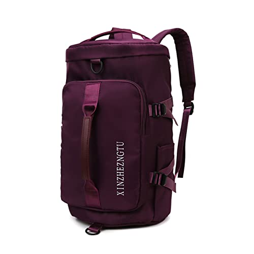 Ergocar Leichtes Wasserdichtes Wanderrucksack Damen Reisetasche, Mit Schuhbeutel Herren Rucksack Trekkingrucksack Reiserucksack Outdoorrucksack Sporttasche Weichgepäck, Fuchsie von Ergocar