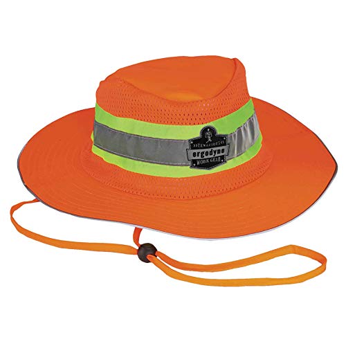 Ergodyne Glowear 8935 Sonnenhut, Orange/Abendrot im Zickzackmuster (Sunset Chevron), One Size-3X-Large von Ergodyne