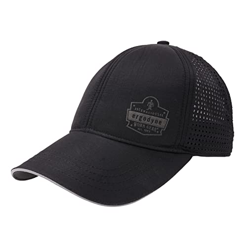 Ergodyne Kühlende Baseball-Cap Chill-Its 8937, schwarz 12604 (Cap Baseball Cappie Capie Kühlung Mütze Kappe Schirmmütze Baseballcap) von Ergodyne