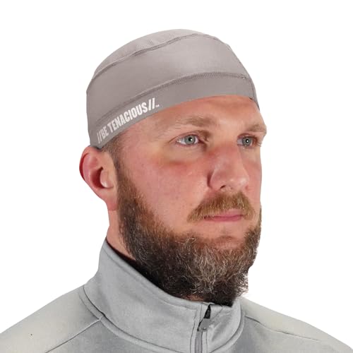 Ergodyne Unisex-Erwachsene Cooling Skull Cap Knit Kühlende Totenkopfkappe – Performance-Strick, Grau, Einheitsgröße von Ergodyne