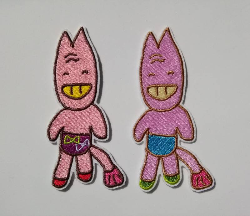 Pferd Hase Aufnäher Gestickte Spaß Hell Lustig Fröhlich Niedlich Hosenlächeln Selbstgemachter Gestickter Eisenaufnäher von EriJun