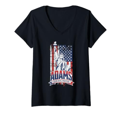 Damen Eric Adams für die Bürgermeisterkampagne 2025 von NYC Pro Adams Vintage T-Shirt mit V-Ausschnitt Damen Eric Adams für die Bürgermeisterkampagne 2025 von NYC Pro Adams Vintage T-Shirt mit V-Ausschnitt von Eric Adams for NYC Mayor Election 2025 Funny Tees