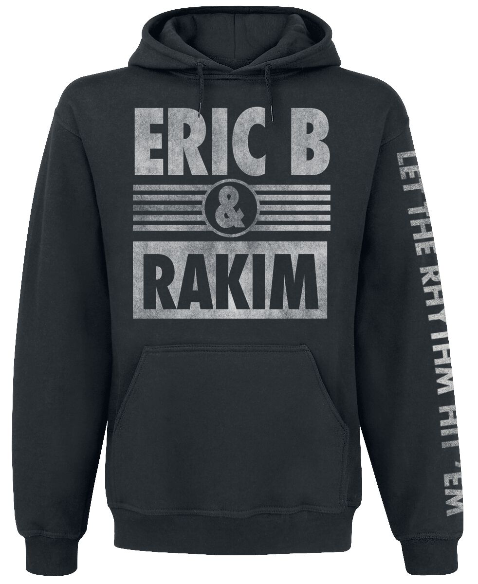 Eric B. & Rakim Logo Kapuzenpullover schwarz in M von Eric B. & Rakim