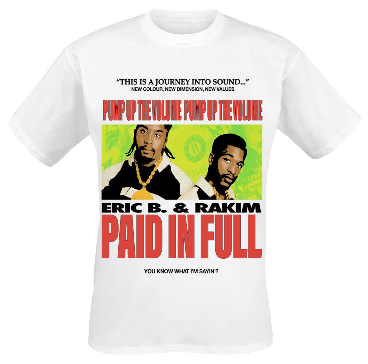 Eric B. & Rakim T-Shirt - Paid In Full 87 - S bis 3XL - für Männer - Größe 3XL - weiß  - Lizenziertes Merchandise! von Eric B. & Rakim