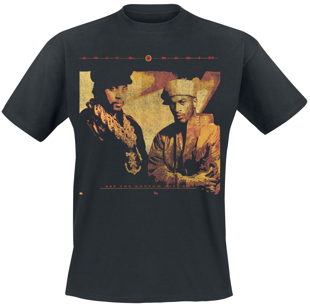 Eric B. & Rakim T-Shirt - Rhythm Hit Em - S bis 3XL - für Männer - Größe L - schwarz  - Lizenziertes Merchandise! von Eric B. & Rakim