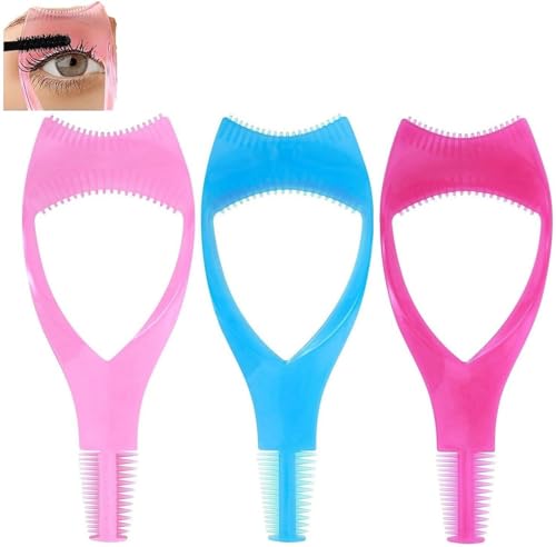 3 in 1 Eyelashes Tools Mascara Shield Applicator Guard Eyelash Guide für Makeup Clear Plastic Eyelash Card von Ericetion