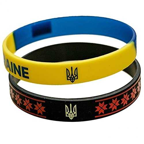 Ericetion 2pcs Ukraine Flaggen Armband Silikon Ukraine Armbänder Gummi -nationalflaggen -armband Ukrainische Geschenke Für Fan -souvenirs von Ericetion