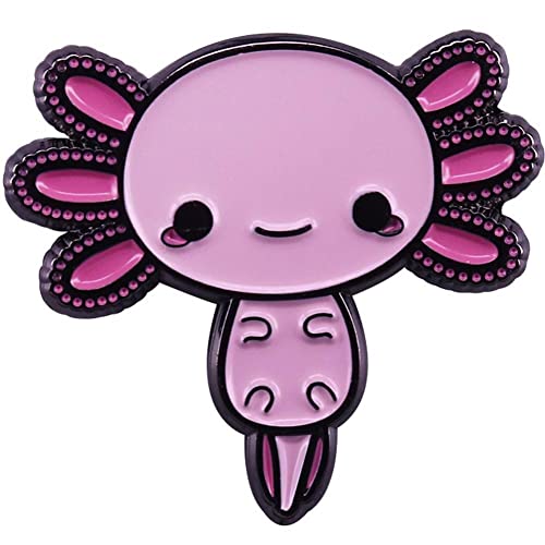 Ericetion Axolotl Pin Sechseck Brosche Rosa Amphibien Axolotl Abzeichen Marine Tier Schmuck Nette Pins Frauen Freundin Geschenk von Ericetion