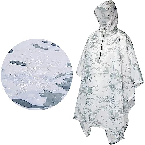 Ericetion Regenponcho Wasserdichtes Regen Cape Mit Kapuze Multifunktional Faltbarer Ripstop Regenmantel Wiederverwendbares Regenkleidung Zum Täglichen Wanderfischen Täglich Gebrauch von Ericetion