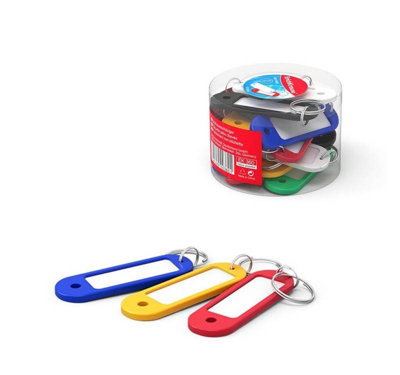 Erich Krause Schlüsselanhänger, Schlüsselanhänger beschriftbar verschiedene Farben 12 Stück von Erich Krause