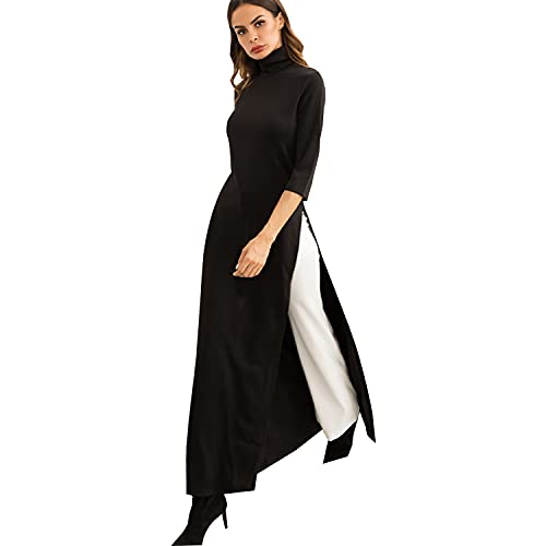 Erichman Muslimischen Kleider für Frauen Lange Kleid Frauen Abaya Kleid Islamischen Nationalen Robe (Black,S) von Erichman