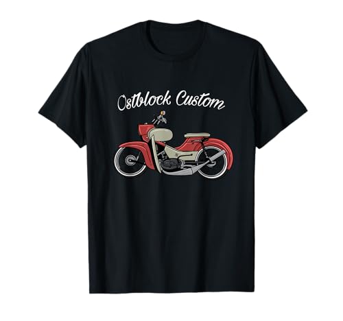 Erichs Erben Herren T-Shirt Schwarz S Motorrad Cartoon Klassisches T-Shirt Klassische Passform Halbarm Crew-Ausschnitt Medium Standardlänge von Erichs Erben