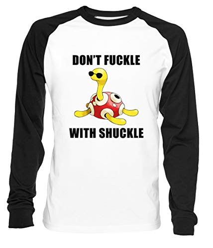 Dont Fuckle with Shuckle Herren Damen Unisex Baseball T-Shirt Weiß Schwarz 2/3 Ärmel Women's Men's Unisex von Erido