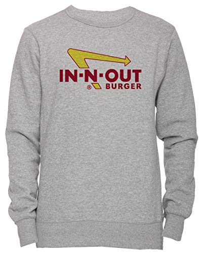 Erido In Out Burger Merchandise Unisex Herren Damen Jumper Sweatshirt Pullover Grau Größe M Men's Women's Grey Medium Size M von Erido