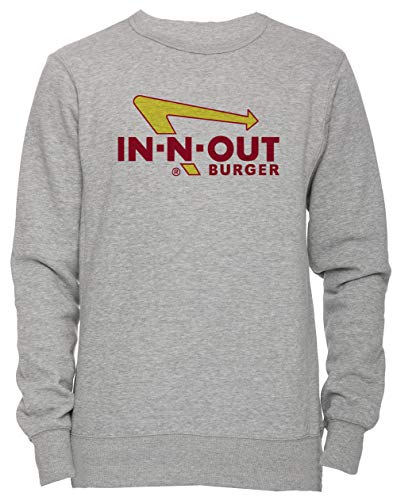 Erido In Out Burger Merchandise Unisex Herren Damen Jumper Sweatshirt Pullover Grau Größe XXL Men's Women's Grey XX-Large Size XXL von Erido