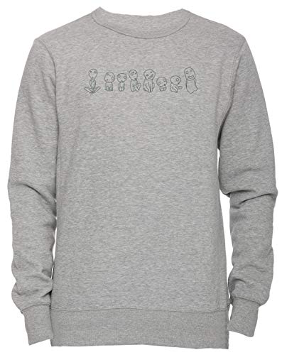 Erido Kodama - Prinzessin Mononoke Unisex Herren Damen Jumper Sweatshirt Pullover Grau Größe XL Men's Women's Jumper Grey X-Large Size XL von Erido