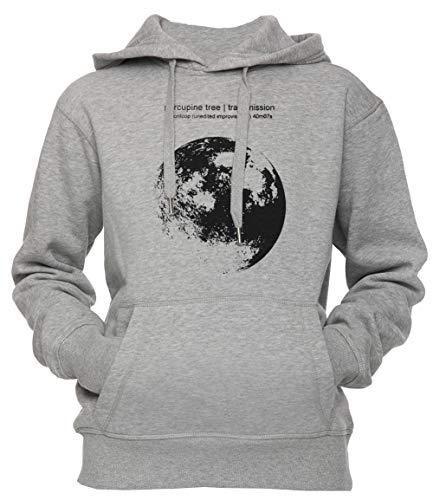 Erido Moonloop - Porcupine Tree Unisex Herren Damen Kapuzenpullover Sweatshirt Pullover Grau Größe S Unisex Men's Women's Hoodie Grey Small Size S von Erido