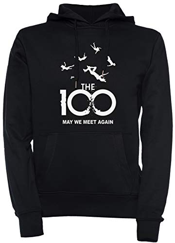 Erido The 100 - May We Meet Again Unisex Herren Damen Kapuzenpullover Sweatshirt Pullover Schwarz Größe L Men's Women's Hoodie Black Large Size L von Erido