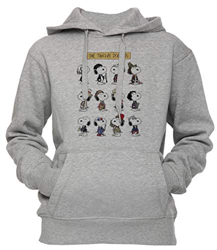 Erido The Twelve Dogtors Unisex Herren Damen Kapuzenpullover Sweatshirt Pullover Grau Größe S Unisex Men's Women's Hoodie Grey Small Size S von Erido