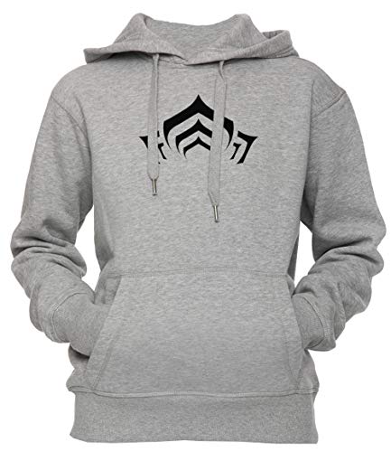 Erido Warframe Lotus Symbol Unisex Herren Damen Kapuzenpullover Sweatshirt Pullover Grau Größe XXL Unisex Men's Women's Hoodie Grey XX-Large Size XXL von Erido