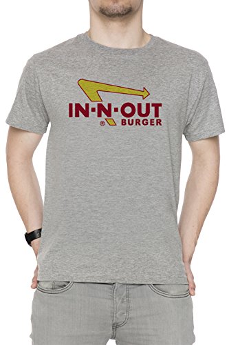 In Out Burger Merchandise Herren T-Shirt Rundhals Grau Kurzarm Größe L Men's Grey Large Size L In Out Burger Merchandise Herren T-Shirt Rundhals Grau Kurzarm Größe L Men's Grey Large Size L von Erido
