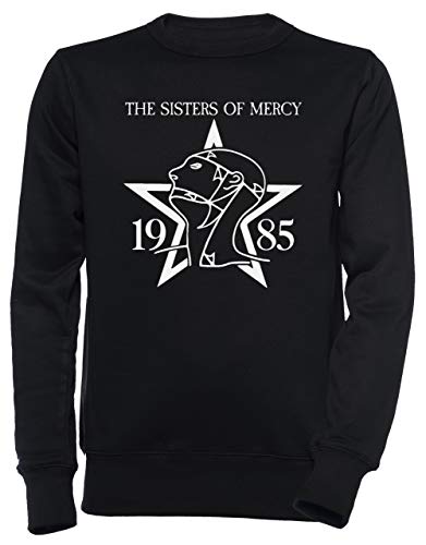 Sisters of Mercy Shirt with 1985 Unisex Herren Damen Jumper Sweatshirt Pullover Schwarz Größe L Men's Women's Jumper Black Large Size L von Erido
