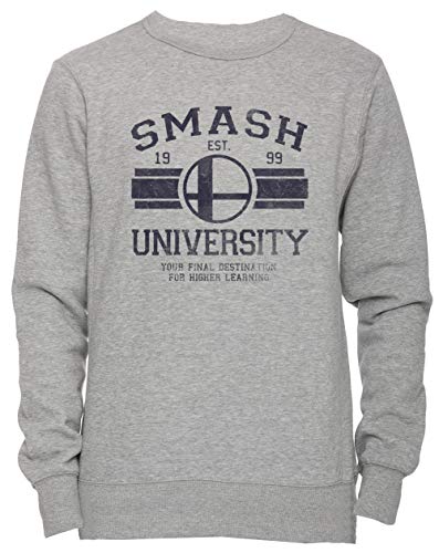 Smash University Unisex Herren Damen Jumper Sweatshirt Pullover Grau Größe L Men's Women's Grey Large Size L von Erido
